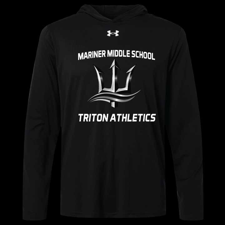 Mariner Middle School Athletics Under Armour 6014164 Men's Team Vanish Hooded Long Sleeve T-Shirt